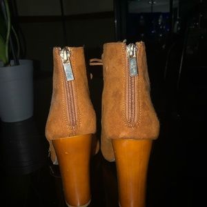 BAMBOO Shoes - Camel lace booties BAMBOO Shoes - Camel lace booties